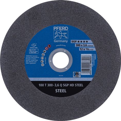 PFERD Stationäre Trennscheibe T 300x3,6x40mm mittelhart HD STEEL für Stahl 100m/s (1/5)