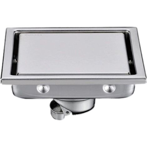 Siphon de sol en acier inoxydable - caniveau de salle de bain - siphon de sol carré encastré