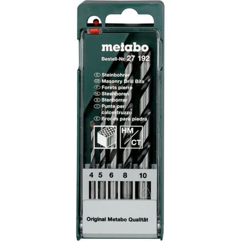 Coffret de forets à pierre, 5 pièces metabo