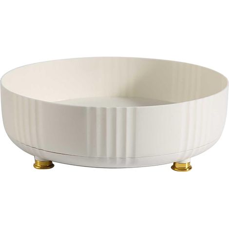 Plateau de Rangement Rotatif à 360 degrés, Armoire à épices, Plateau tournant, Organisateur de Maquillage, étagère pour Coiffeuse de Cuisine (28 x 9 cm) (Beige) (1/5)