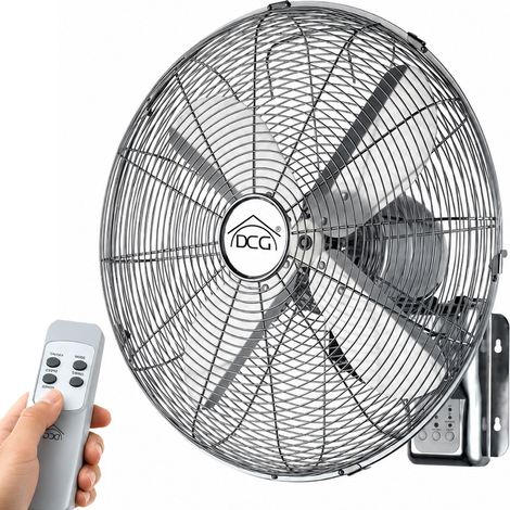 Ventilatore da Parete in Acciaio con 4 Pale e Telecomando 60W con Oscillazione (1/5)