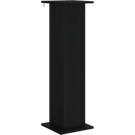 Support pour plantes noir, 30,5 x 30 x 100,5 cm, bois d'ingénierie. (1/5)