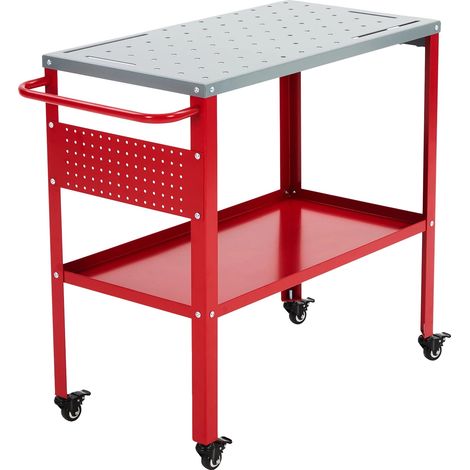 Mesa de soldadura, capacidad de 1200 lb, construcción de acero, 48 x 24 pulgadas, 8 ranuras para herramientas, orificios de montaje de 1/2 pulgada (1/5)