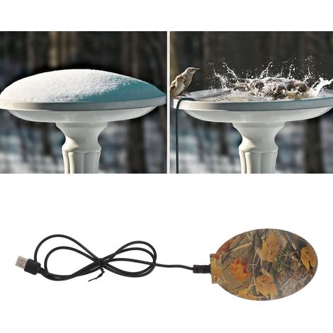 Chauffage et dégivrage pour bain d'oiseaux, thermostat de jardin, chauffage pour bain d'oiseaux, dégivrant, couleur (1/5)