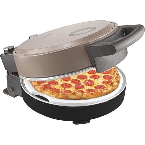 Bestron Forno per pizza croccante in 5 – 10 minuti, forno elettrico per pizza con temperatura massima fino a 320 °C, con pietra refrattaria e 2 grandi spatole in legno, collezione satinata, colore: (1/5)