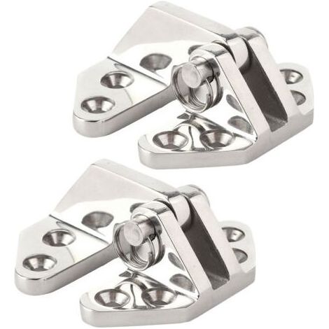 2 Charnières de Trappelle Marine Acier Inox 316 Poli Miroir Goupille Amovible pour Bateau - Anticorrosion (1/5)