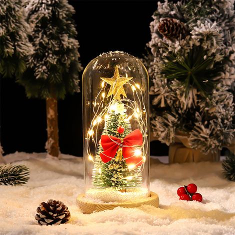LED Glass Dome Christmas Tree Tabletop Decoration (1/5)