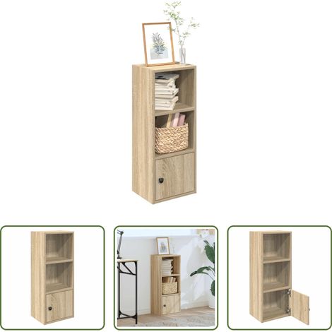 vidaXL Rangement livres - Bibliothèque chêne sonoma 31x24x77 cm bois d'ingénierie (1/5)