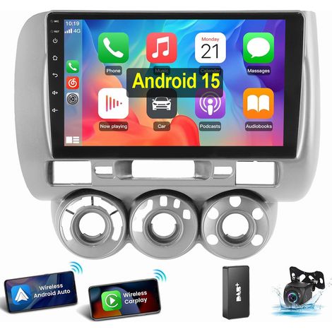 Autoradio Android 15 GPS WIFI RDS BT pour Honda Jazz II GD GE2 GE3 2002-2007 4+64G DAB CAM