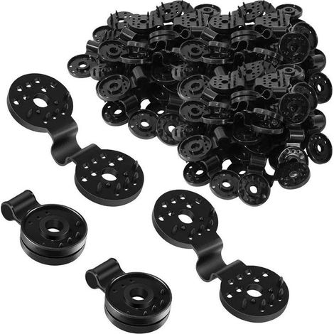 Clips pour toile d'ombrage, 50 pièces – Accessoire spécial avec œillet pour parasol, voile d'ombrage et serre. Fixation robuste, clip de tissu et filet- (1/5)