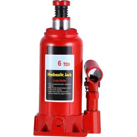 Cric de bouteille hydraulique robuste 6T, levage de voiture, Van, caravane, véhicule automobile (1/5)