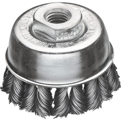Cepillo  de  copa  Lessmann  Ø  65  mm  M14  calibre  de  alambre  0,5  mm  -  482.217.WZ