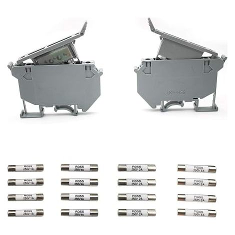 Porte Fusible Rail DIN , Borne Fusible AC avec Fusibles (1/5)