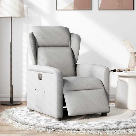Maison Exclusive - Poltrona Elettrica Reclinabile Grigio Nuvola in Tessuto
