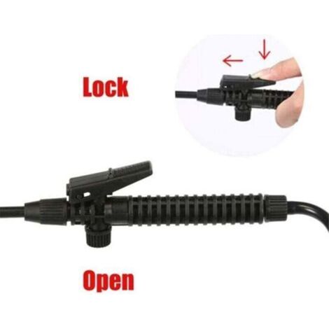 Poignée de pulvérisateur à gâchette de 175 mm pour pistolet agricole - Accessoire de lance de pulvérisation pour jardin et extérieur (noir) (1/3)