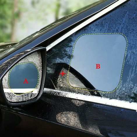 Film de protection pour rétroviseur de voiture, pour vitres latérales, HD, Anti-buée, anti-rayures, étanche à la pluie et pour (1/5)