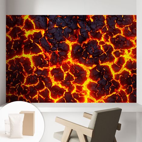 Papier peint avec colle pour décoration moderne de salon chambre à coucher cuisine et bureau Facile Magma puissant 104x70 cm (1/5)