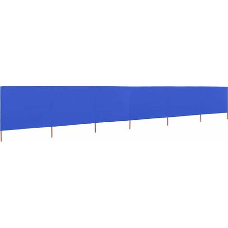 Schermo per balcone Paravento a 6 Pannelli in Tessuto 800x80 cm Azzurro (1/5)