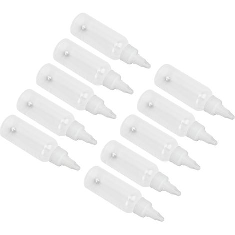 Flacons distributeurs de pigments 60ml avec bille mélangeuse, pour huiles capillaires, solvants et encres - Lot de 10 (1/5)