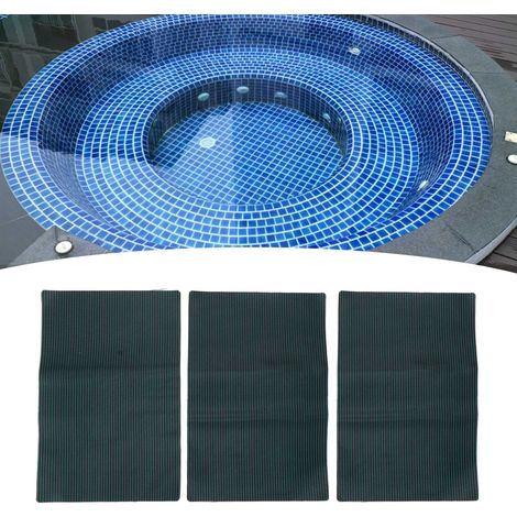 Kit de réparation auto-adhésif pour la réparation des fuites de couvertures de piscine et des filets de sécurité, patch de grande taille. (1/5)