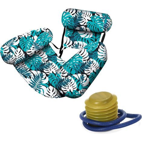 Chaises longues gonflables pour piscine, robustes et flottantes, idéales pour l'été à la plage et en mer. (1/5)