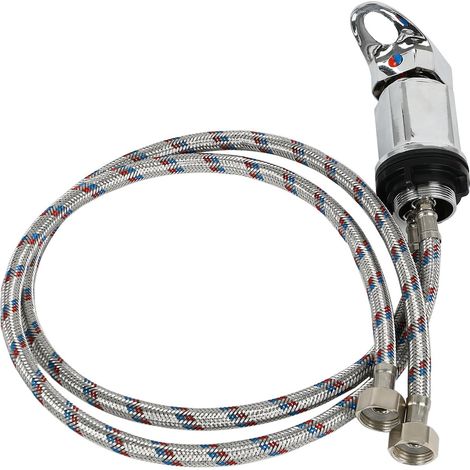 Shower tap, 1/2", single-lever shower outlet/mixer for surface mounting, shower tap, shower mixer, 1/2" outlet for motorhome, camper van (B) (1/5)