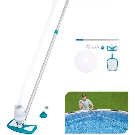 Trade Shop - KIT PER PULIZIA DELLA PISCINA AQUACLEAN COMPATIBILE CON POMPE DA 2.006 L/H 58234 -