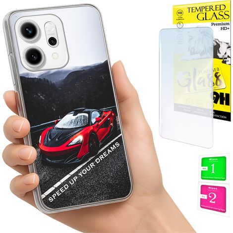 Funda para Oppo Reno 14F / 14 FS 5G con cubierta trasera para foto y cristal 9H. (1/5)