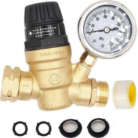 Verstellbares Universal-Wasserdruckreglerventil mit Manometer