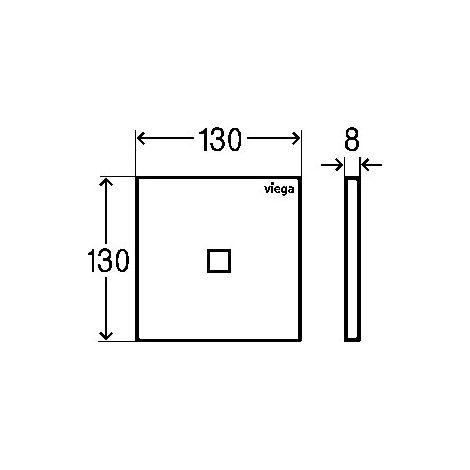 VIEGA 814090 Plaque de commande urinoir VfM 200 (1/3)