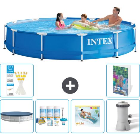 Frame Pool Rund - 366x76 cm - 7-teilig S172