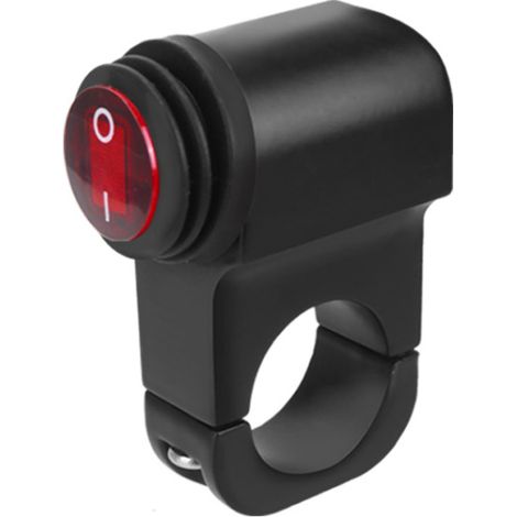 Bardusch-1 Pièce Interrupteur de Guidon de Moto Interrupteur D'éclairage de Guidon ATV 12V CNC en Alliage D'aluminium Bouton Poussoir Interrupteurs étanches (1/5)