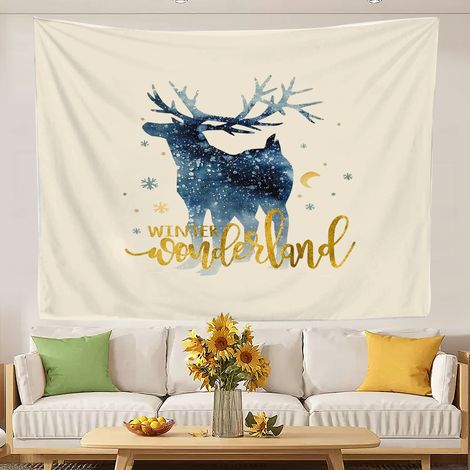 Tapisseries murales décoratives uniques pour la chambre à coucher, tissu de fond pour art mural 150x130cm (1/5)
