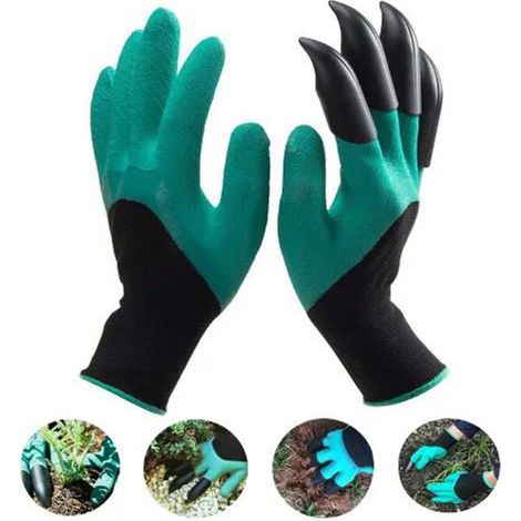 Gartenhandschuhe mit Krallen, 2 Paar Gartenhandschuhe, Gartenhandschuhe, Gartenhandschuhe, für Haushalt und Gartengeräte-Handschuhe