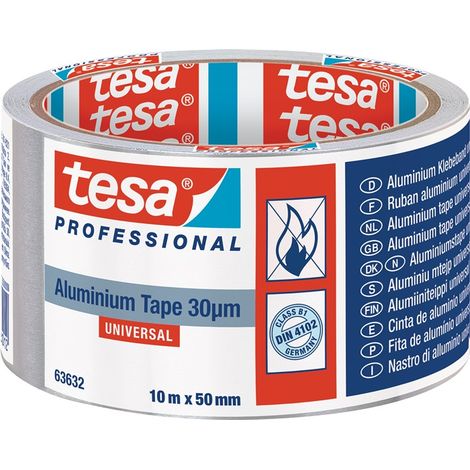 Universelles Aluminiumband 50 Mikrometer 10 m x 50 mm mit Schutzfolie 63632 Tesa (1/2)