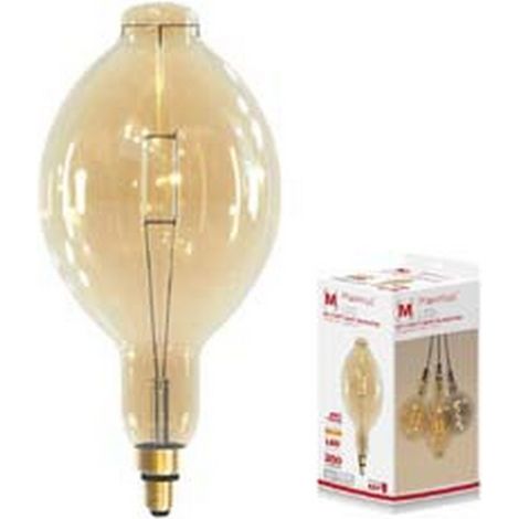 1PZ LAMPADA A BULBO GIGANTE LED VINTAGE E27 - 4w - 2200K calda - 350 lm - 180x380h