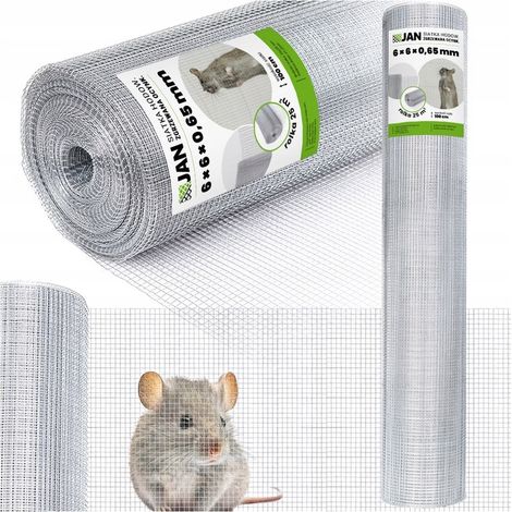 Verzinktes Nagetiernetz 6x6x0,65 für Nutztiere, für Volieren, geschweißt, 25 m² (1/5)