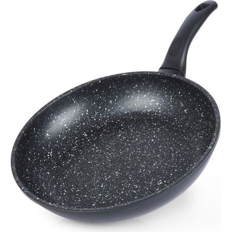 Poêle Granit - 28 cm - Tous Feux Incluse Induction - Lave-Vaisselle - Sans PFOA PTFE (1/5)