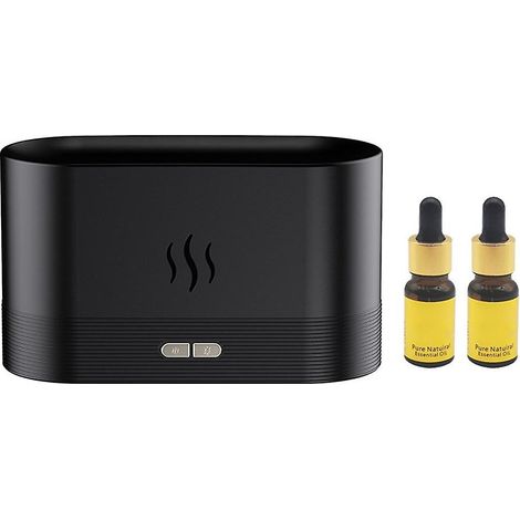 Aromadiffusor mit simulierter Flamme, großer Nebel, USB-Luftbefeuchter, Atmosphärenlampe für Zuhause und Büro