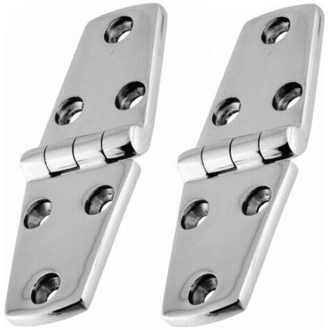 bisagras de acero inoxidable 316 de 76 × 38 mm para puertas de armarios, barcos, yates, puertas, armarios y como bisagras de conexión. (1/3)