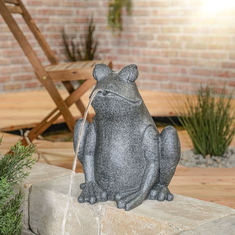 esotec Wasserspeier mit Solarpumpe FROSCH Teichfigur Gartenfigur 101668