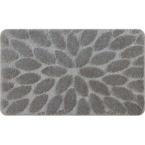 Alfombra de baño SUPREME STONES, piedras, antideslizante, suave - gris grey 60x100 cm (1/5)
