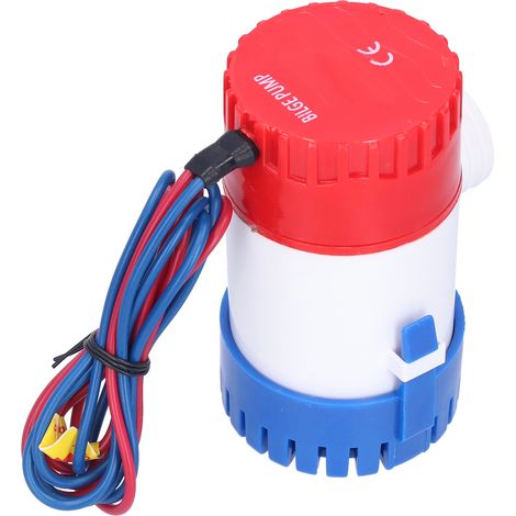 Bilgenpumpe, halbautomatisch, elektrisch, kleine Tauchpumpe für Abflüsse, Stromversorgung 12V/24V, 350/500/750/1100 GPH (24V 500 GPH) (1/5)