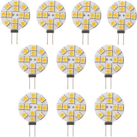 10x Ampoule LED G4 Non dimmable Blanc Chaud 2700K 180 ° Faisceau Ampoule de lumière Remplacement 20W Lampe halogène pour Cuisine Camping-Car RV remorque Bateau DC 12V de Remplacement (1/5)