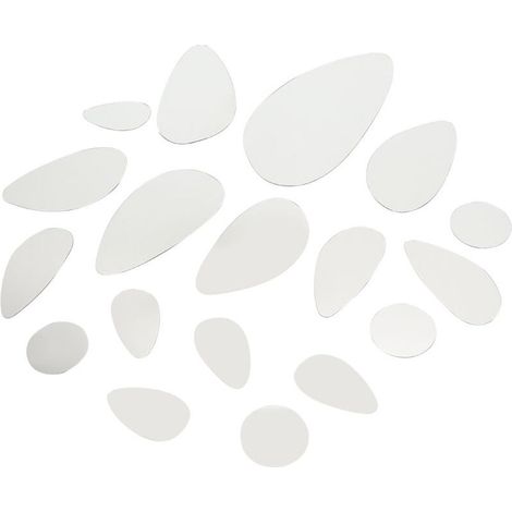 Miroirs Autocollants,18 Pcs Miroirs Acryliques Ovales Stickers Muraux et Miroir Acrylique AdhéSif Autocollant,3D Décoratif Amovible Décor Art Cercle Auto-Adhésif DIY Miroir pour Home Art Room (1/5)
