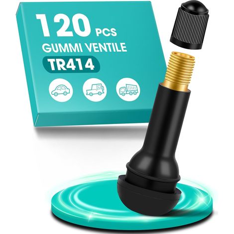 Pièces Valve Pneu Voiture, Valve Tubeless Pneu, Trou de Jante de 11,3 mm, jusqu'à Bars, Caoutchouc Snap-in Jantes pour la Plupart des Voitures (1/5)