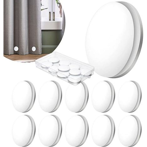Lntyq Lot de 10 rideaux de douche magnétiques ronds avec aimants - Pour rideaux de douche - Poids de rideau de douche (1/5)