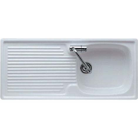 Lavello cucina 1 vasca per mobile 100x45 h5 in ceramica con (1/2)