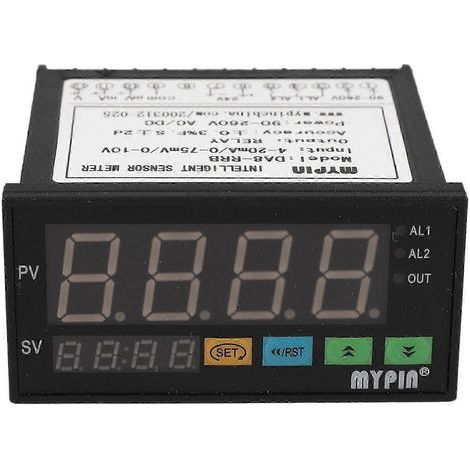 Instrument de capteur numérique avec affichage LED intelligent multifonctionnel : 0-75Mv/4-20mA/0-10V, 2 alarmes de relais. (1/5)