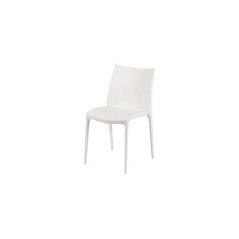 SEDIA DA GIARDINO ZIP BIANCA cm.46x54x82h. peso kg.3,5